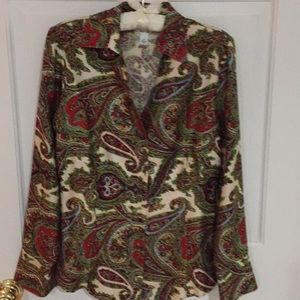 Talbots Paisley Silk Blouse